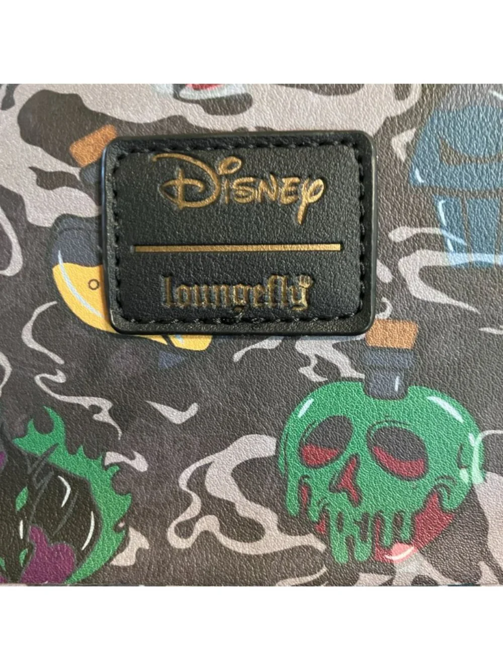 Disney x Loungefly Womens Villains Icons Apples Smoke Mini Backpack Black FA NWT